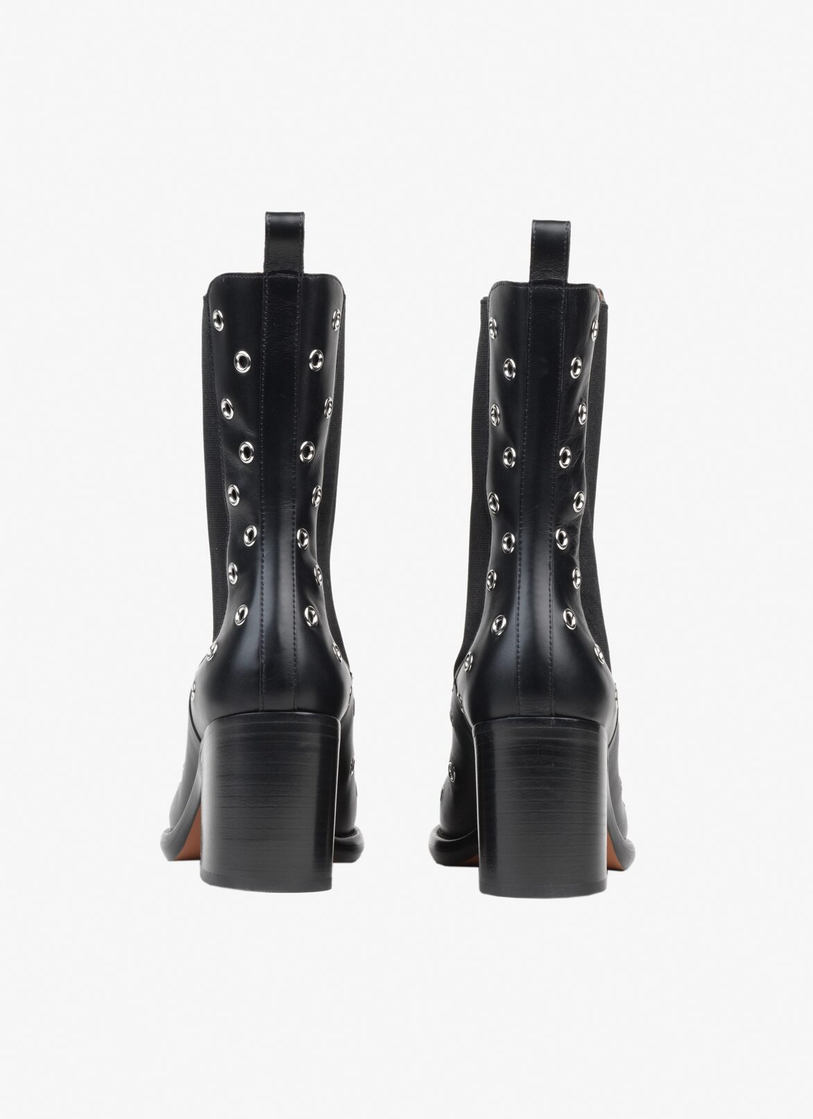 Round heeled boots
 ALAÏA BLACK ROUND HEELED BOOTS